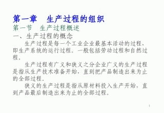 生产过程的组织