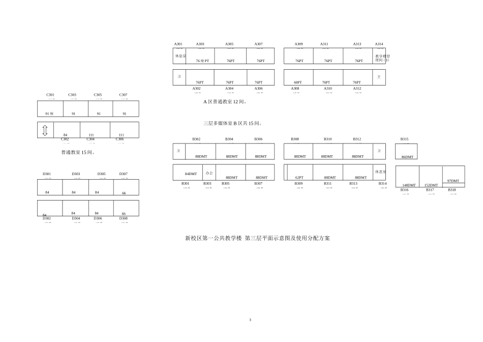 重庆科技学院李忠蔚教学楼平面图_第3页