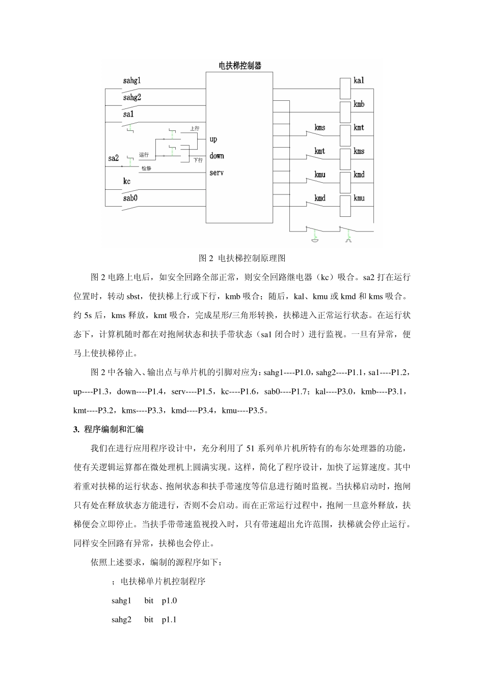 应用PROTEUS的电扶梯单片机控制仿真设计_第3页