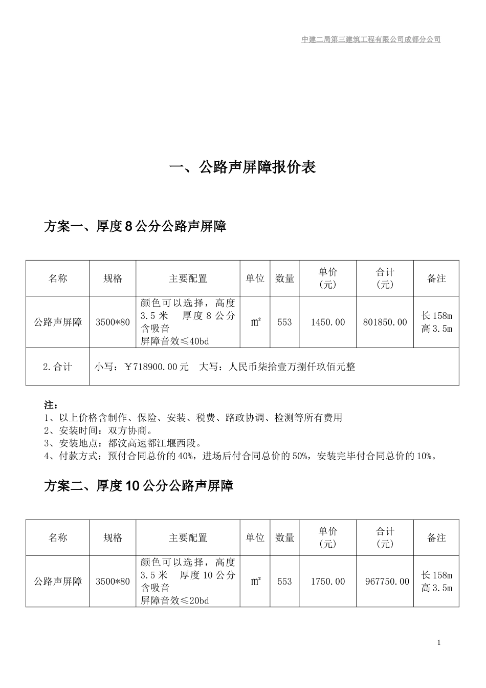 公路声屏障工程报价_第2页