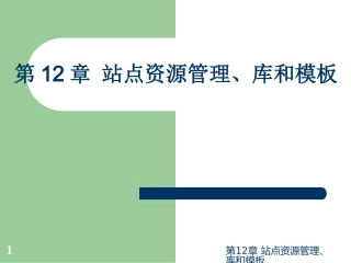 第12章 站点资源