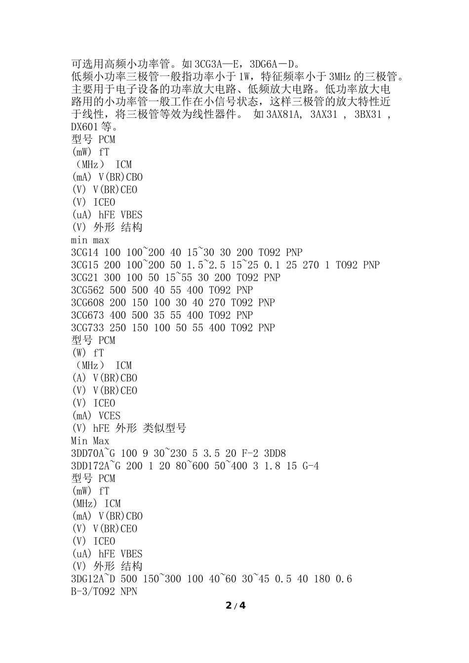 三极管主要的参数_第2页