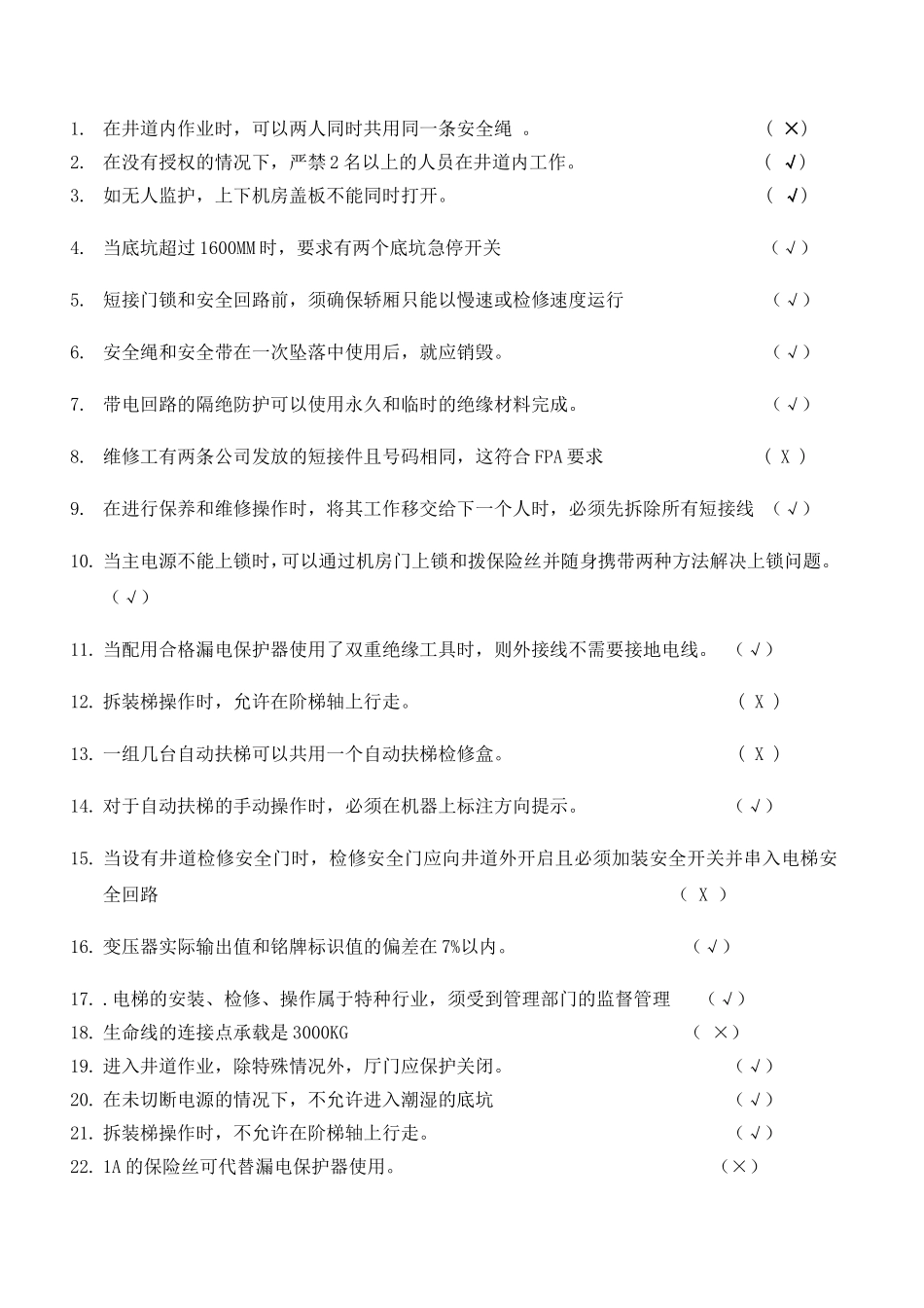 电梯维修 安全、标准_第1页