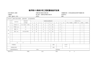 路肩铺设质检样表