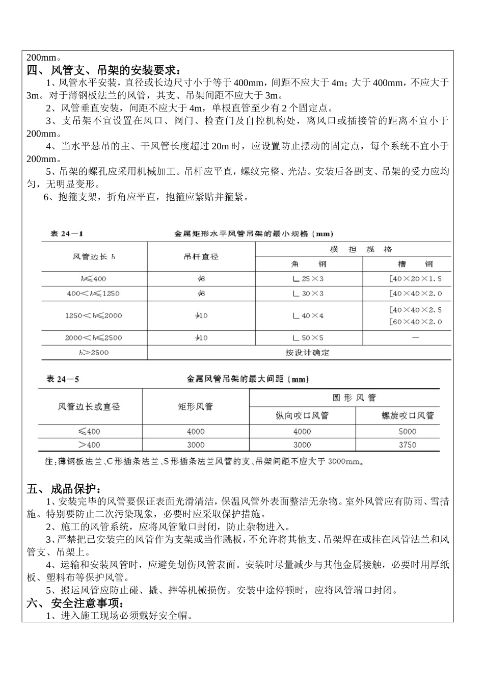 镀锌铁皮共板法兰风管施工技术交底_第3页