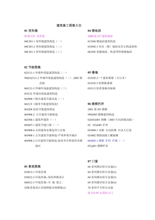 建筑施工图集大全