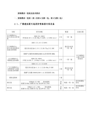 生活泵房技术要求