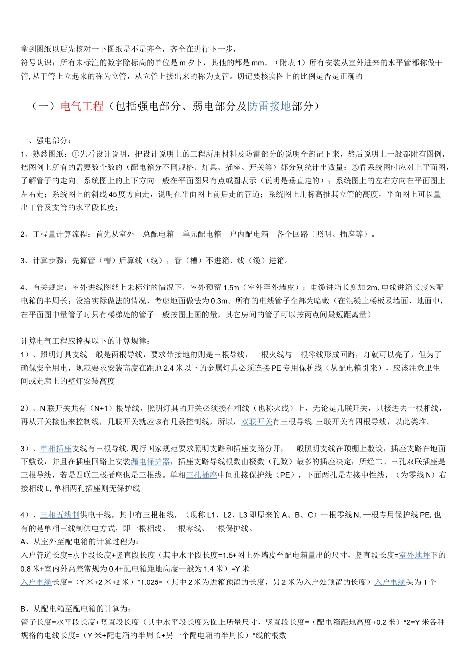 安装算量方法_第1页
