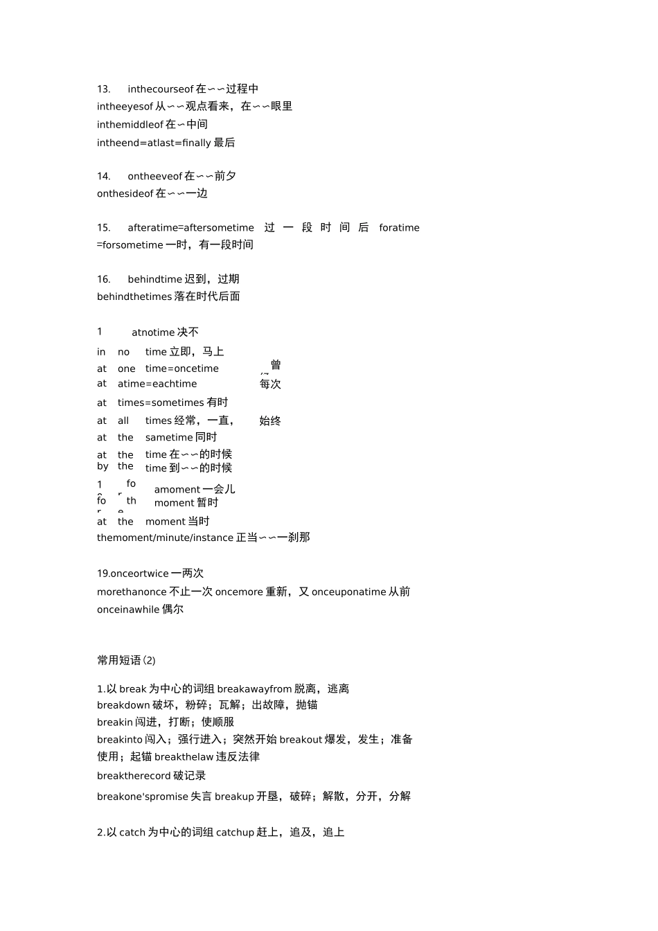 初中完形填空高频词汇_第2页
