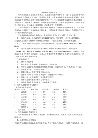 生鲜超市经营管理