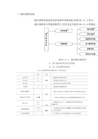 减压阀的试验