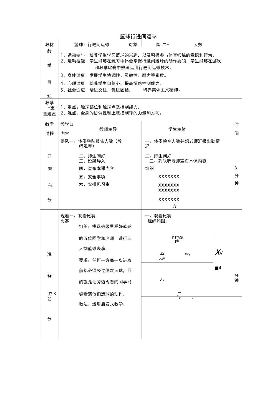 高中篮球行进间运球教学设计_第3页