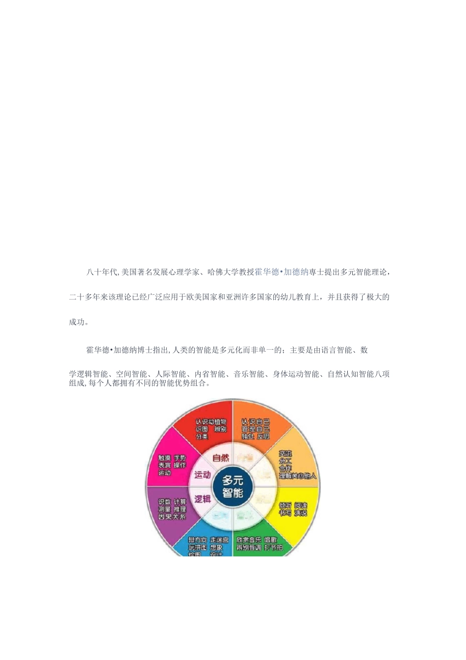 八大智能：语言智能、数学逻辑智能、空间智能、人际智能、内省智能、音乐智能、身体运动智能、自然认知智能_第2页