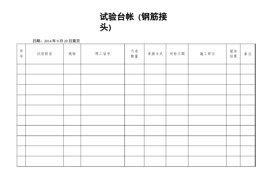 试验送检台账_第1页