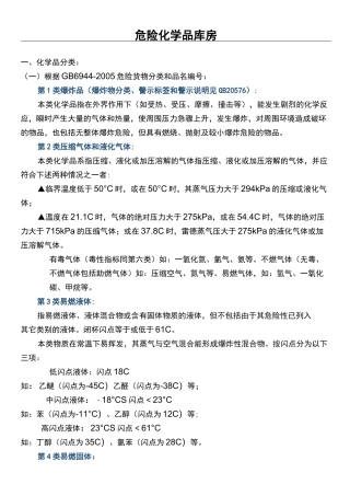 化学品仓库要求