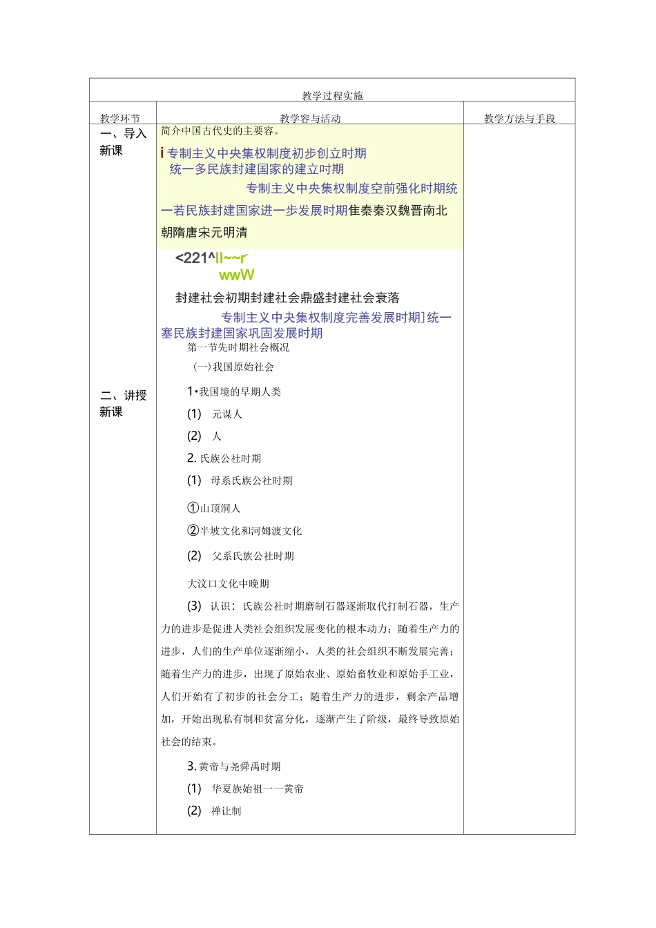 先秦时期社会概况和文化教案_第2页