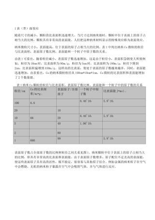 纳米材料的基本效应