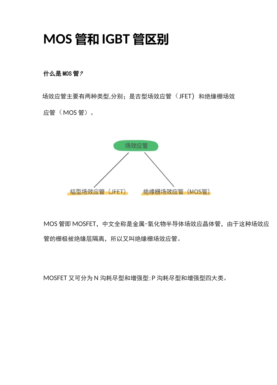 [荐]MOS管和IGBT管区别_第1页