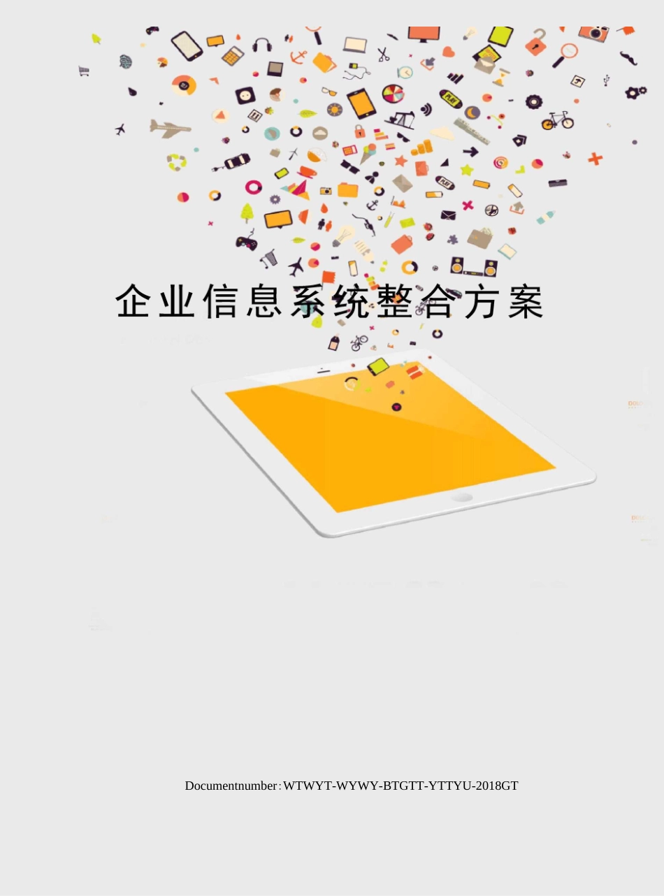 企业信息系统整合方案_第1页