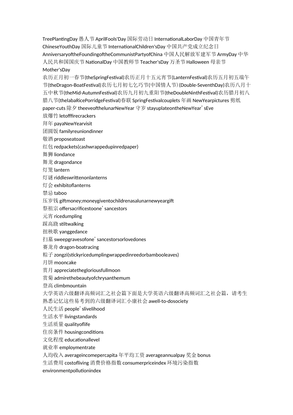 英语六级翻译高频词汇_第2页