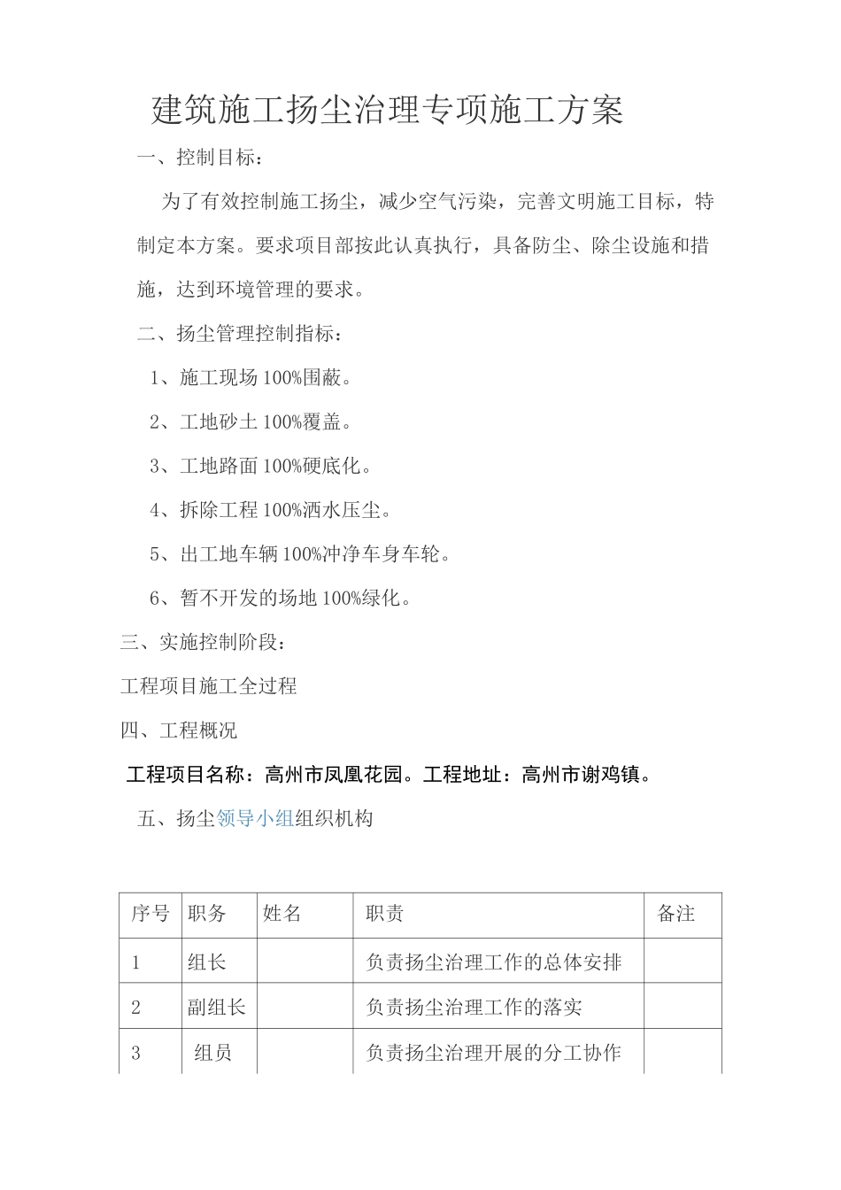 建筑施工防尘专项方案_第1页