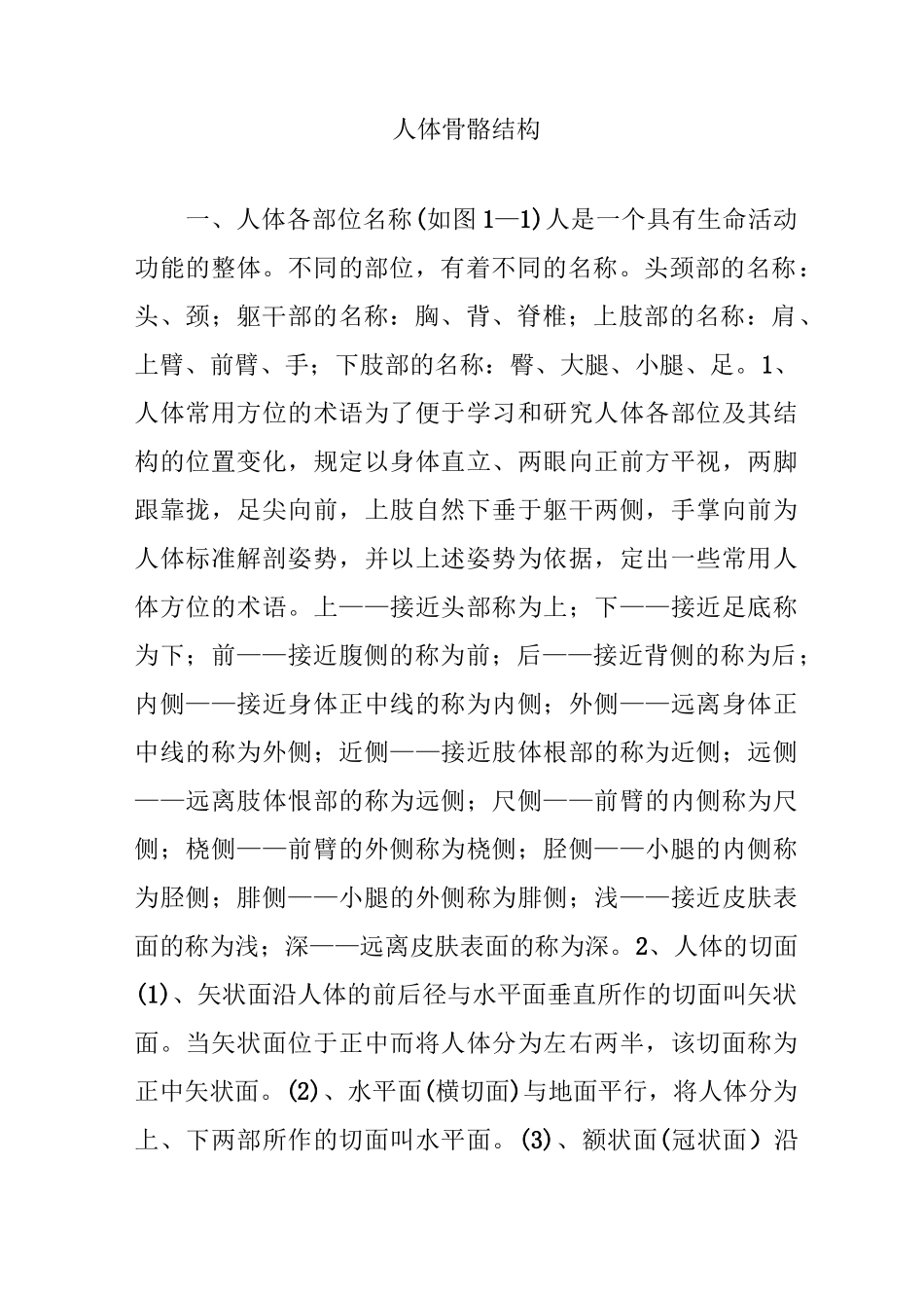 人体骨骼结构_第1页