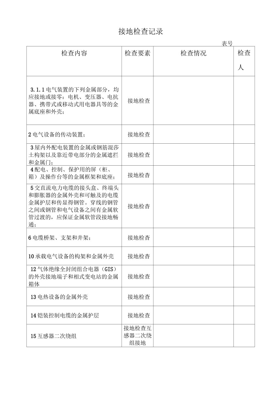 接地检查记录1_第1页