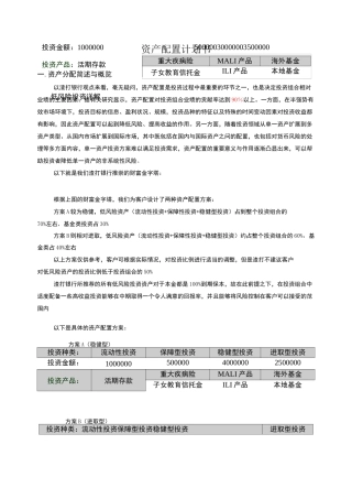 资产配置计划书