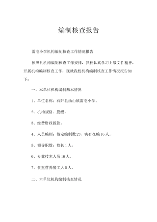 2021年编制核查报告