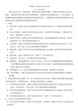 上财货币银行学 第四篇 