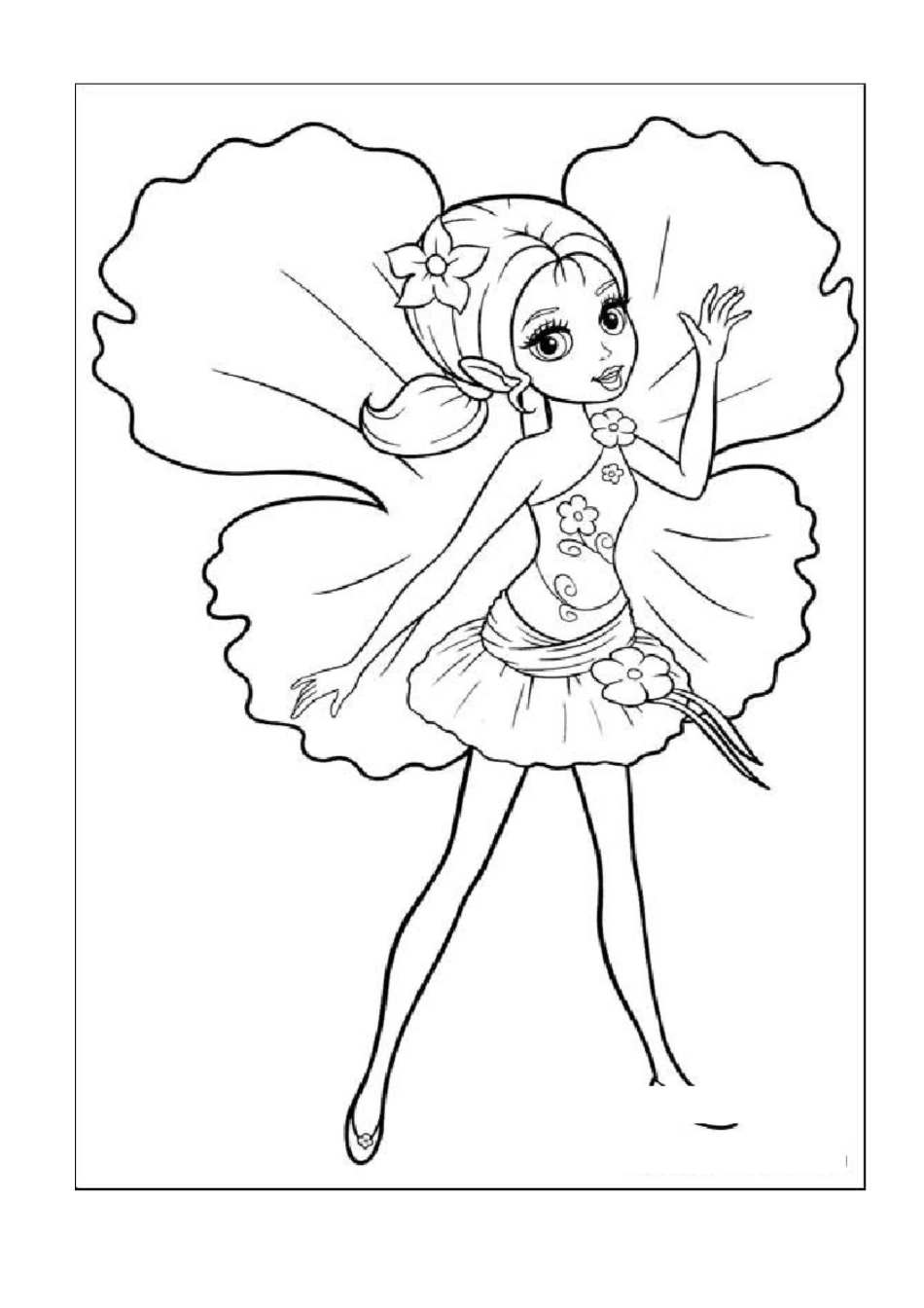 儿童公主涂色画_第1页