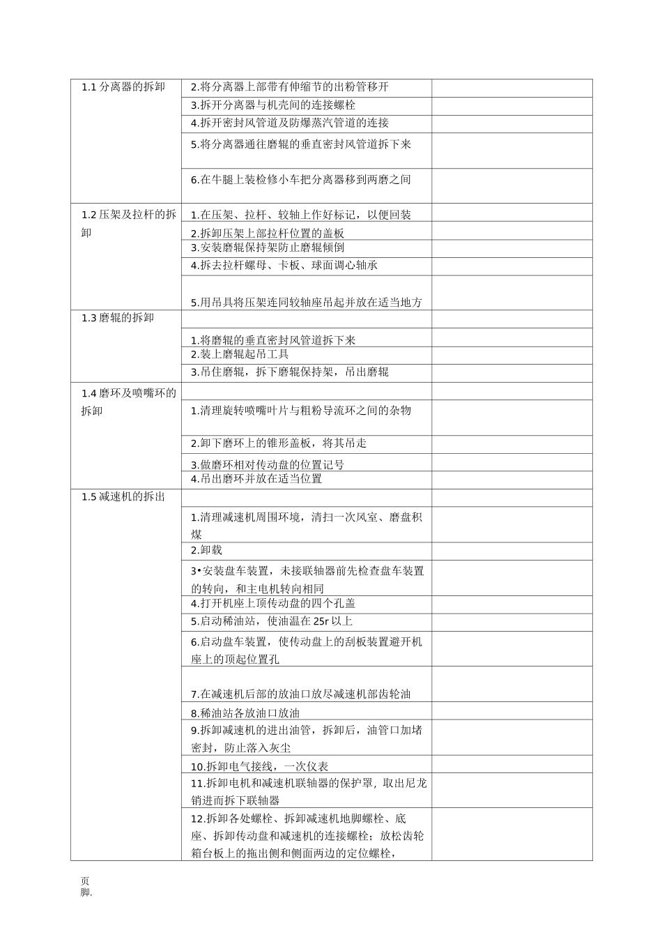 磨煤机检修规程完整_第3页