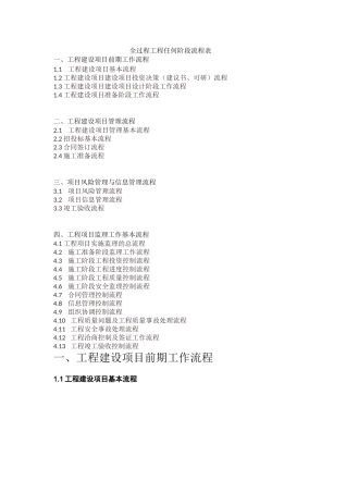 最全建筑工程全过程工程各个阶段流程图