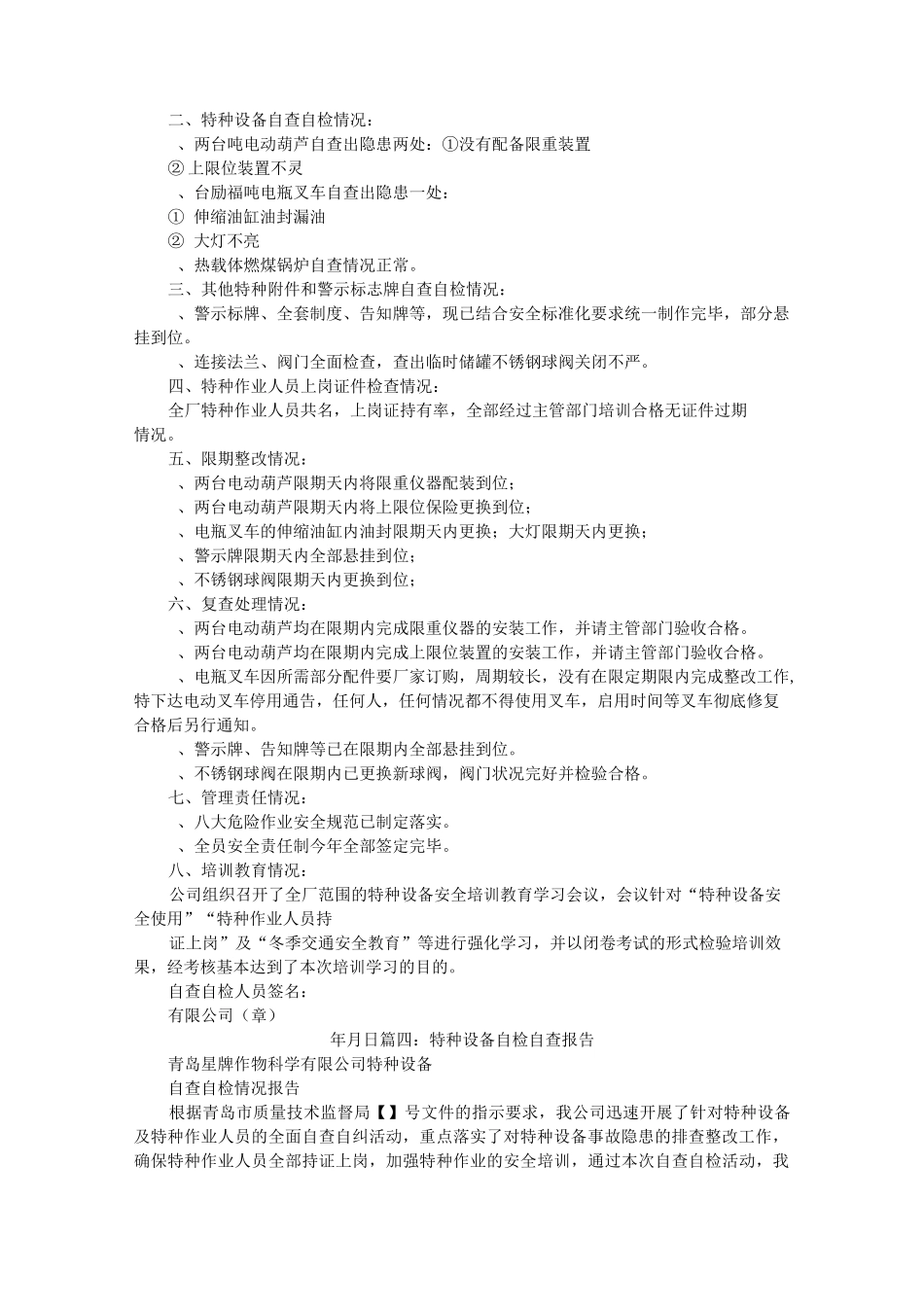 特种设备自查报告_第3页