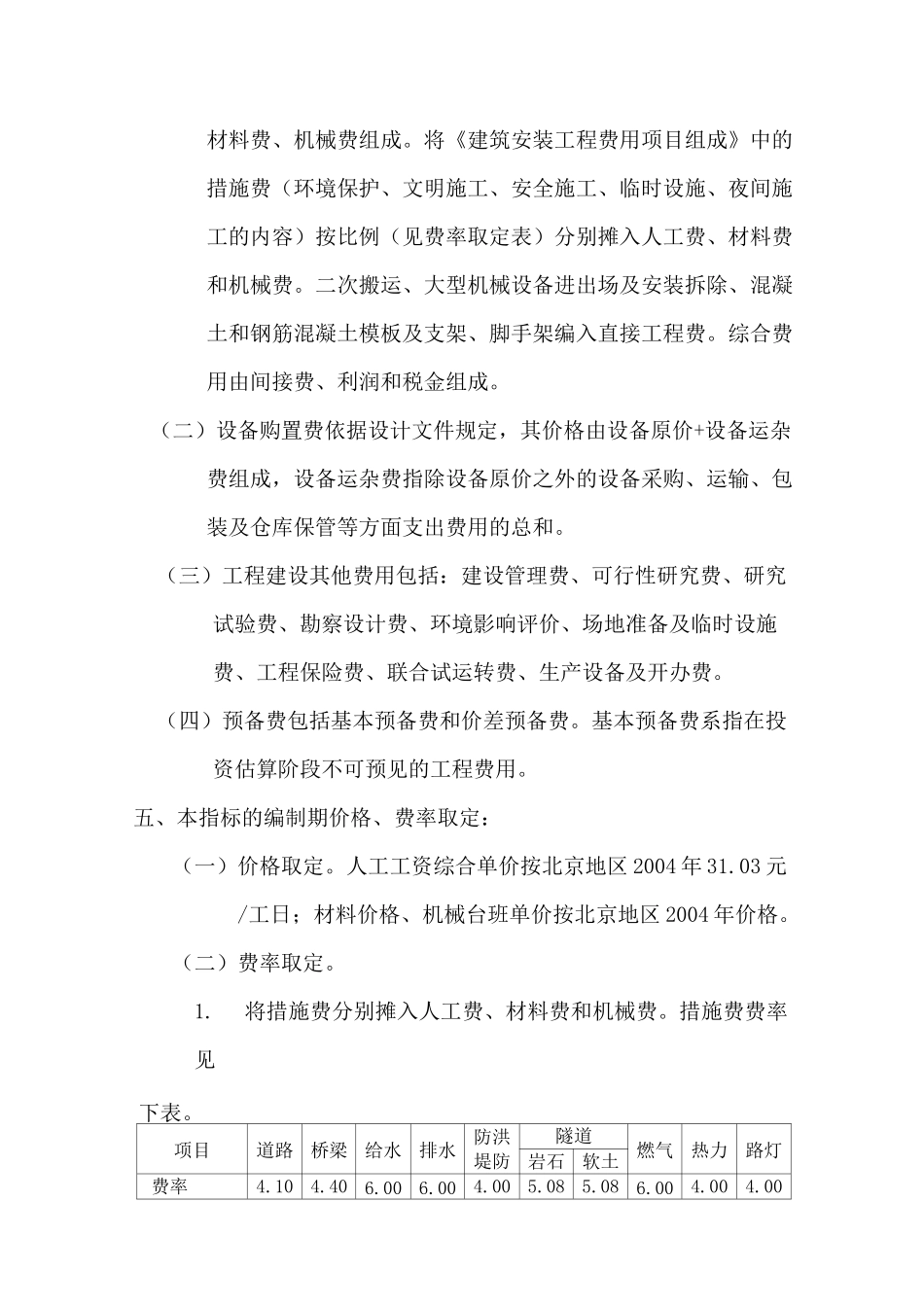 市政工程投资估算指标详解_第2页