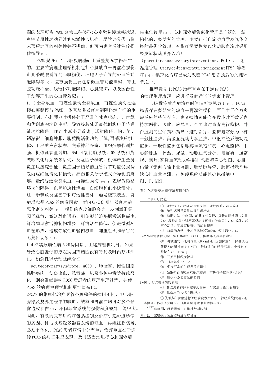 成人心脏骤停后综合征诊断和治疗中国急诊专家共识2021_第2页