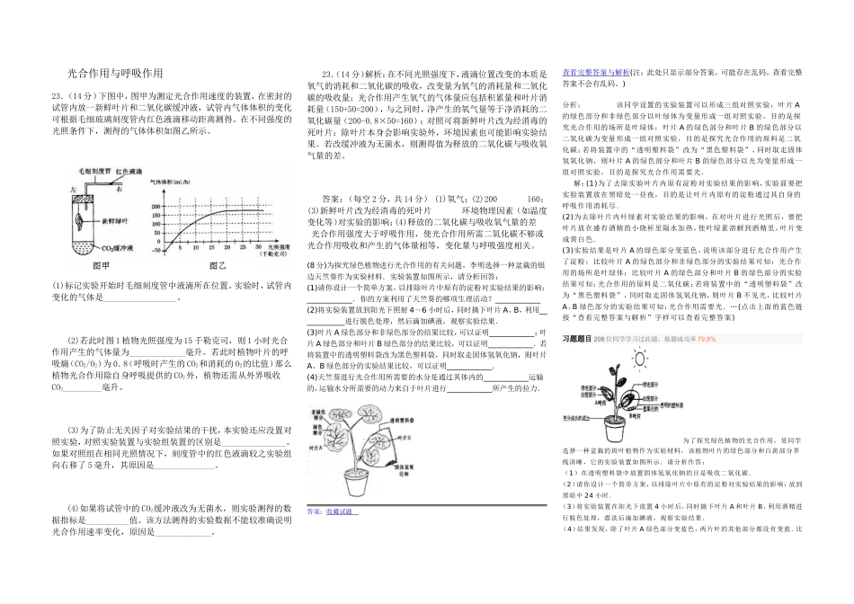 光合作用与呼吸作用_第1页