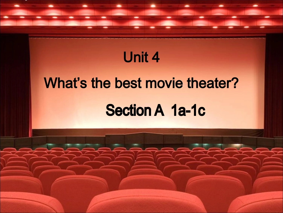 （最新版）U4A（1a-1c）精品课件_第1页