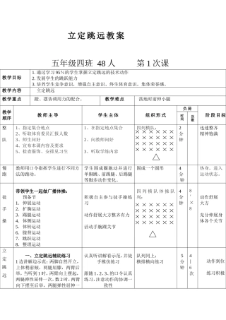 立定跳远教案、反思