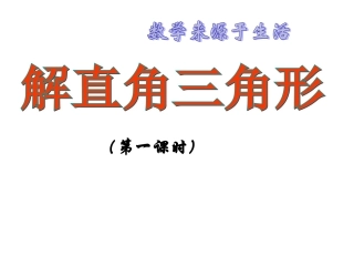 解直角三角形 (2)