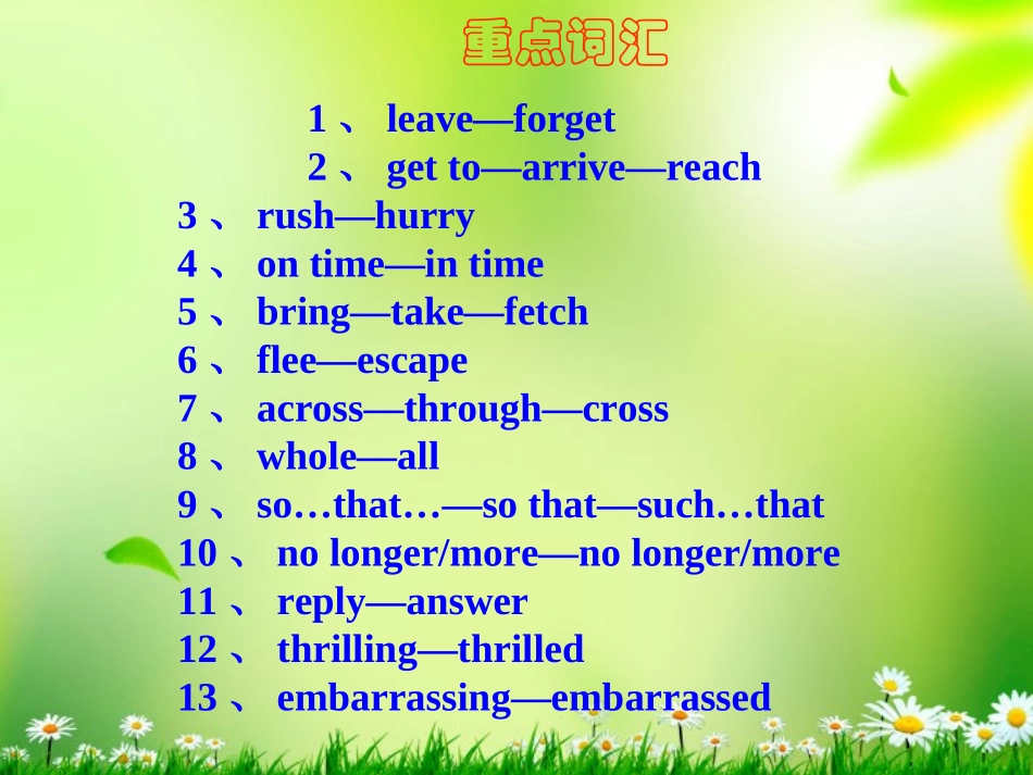 冀教版九年级英语复习课件张明高_第3页