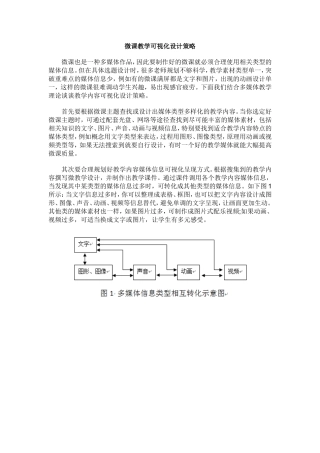 微课教学可视化设计策略