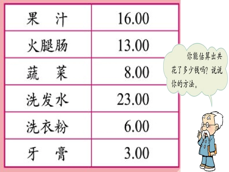 北师大版数学五年级下册《估计费用》PPT课件_第3页