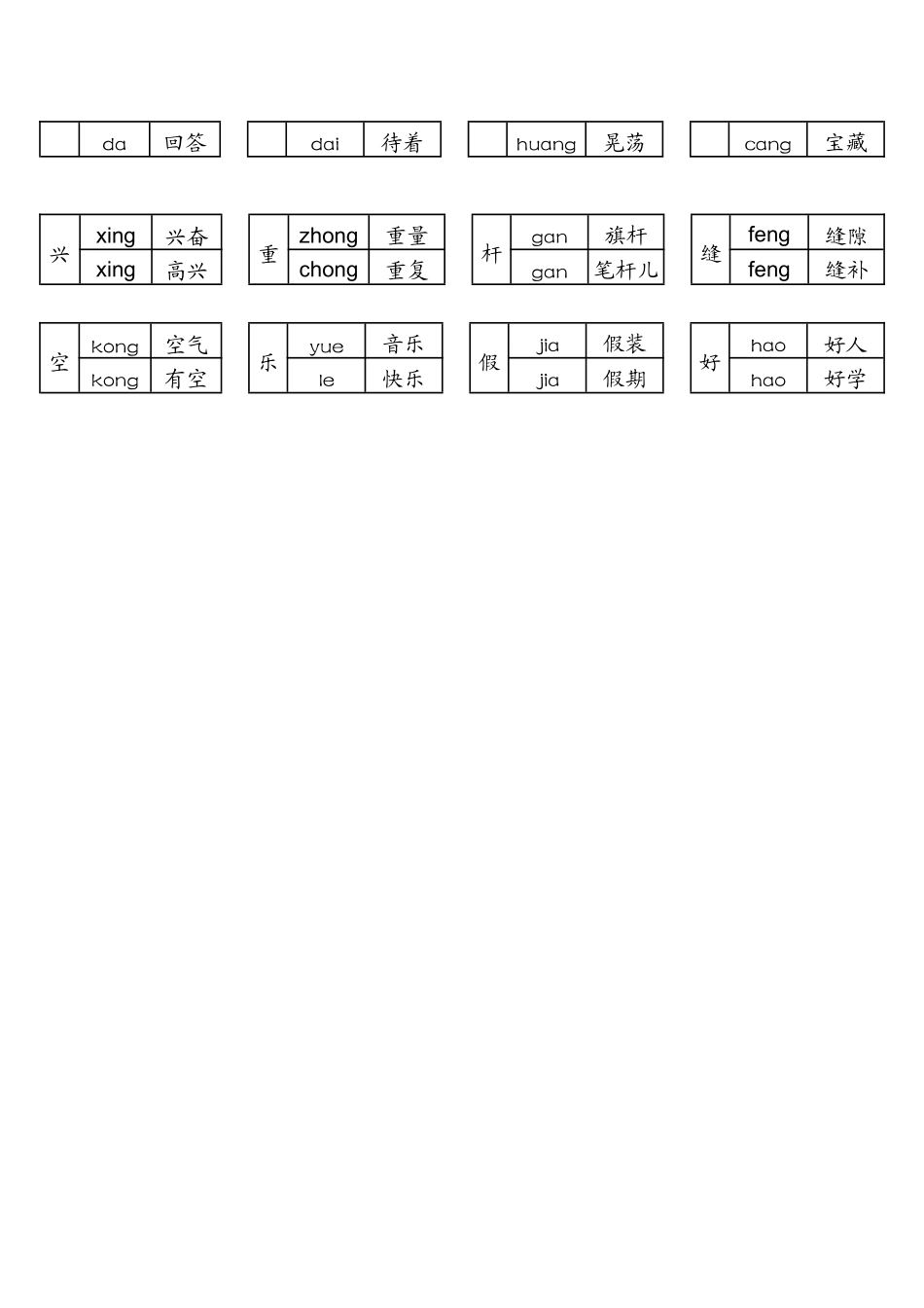 二年级下册多音字_第2页