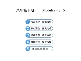 八年级下册Modules4-5英语复习课件