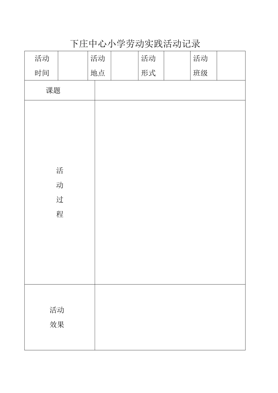 劳动实践活动记录表_第1页