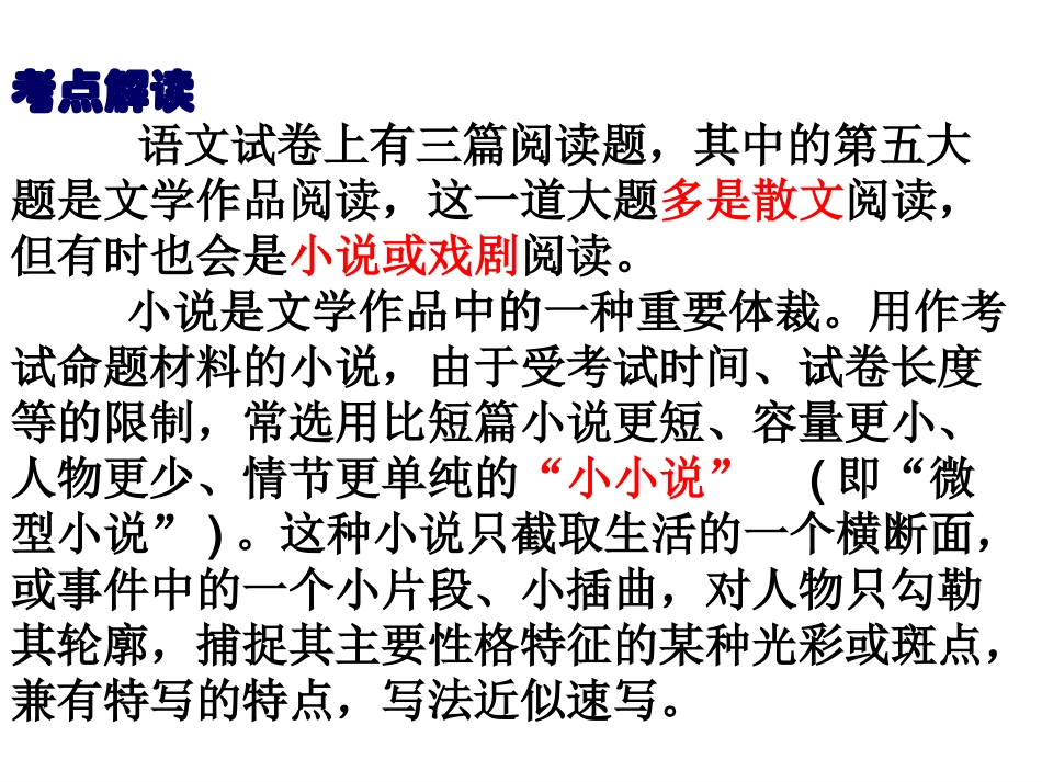 高考语文小说阅读指导(精要版)_第2页