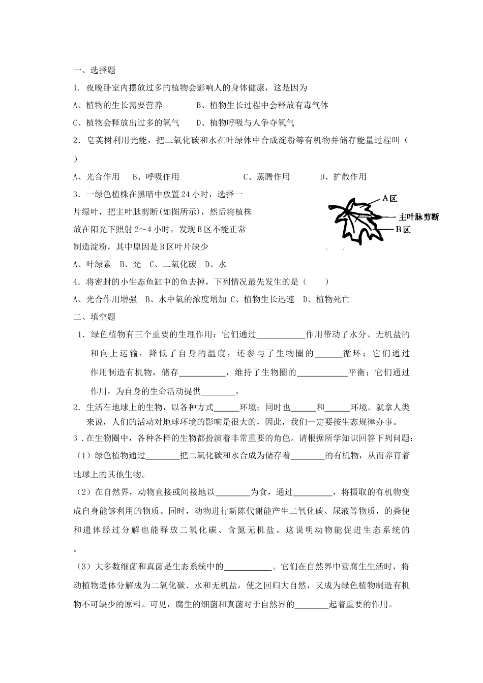 绿色植物与生物圈中的碳_第2页