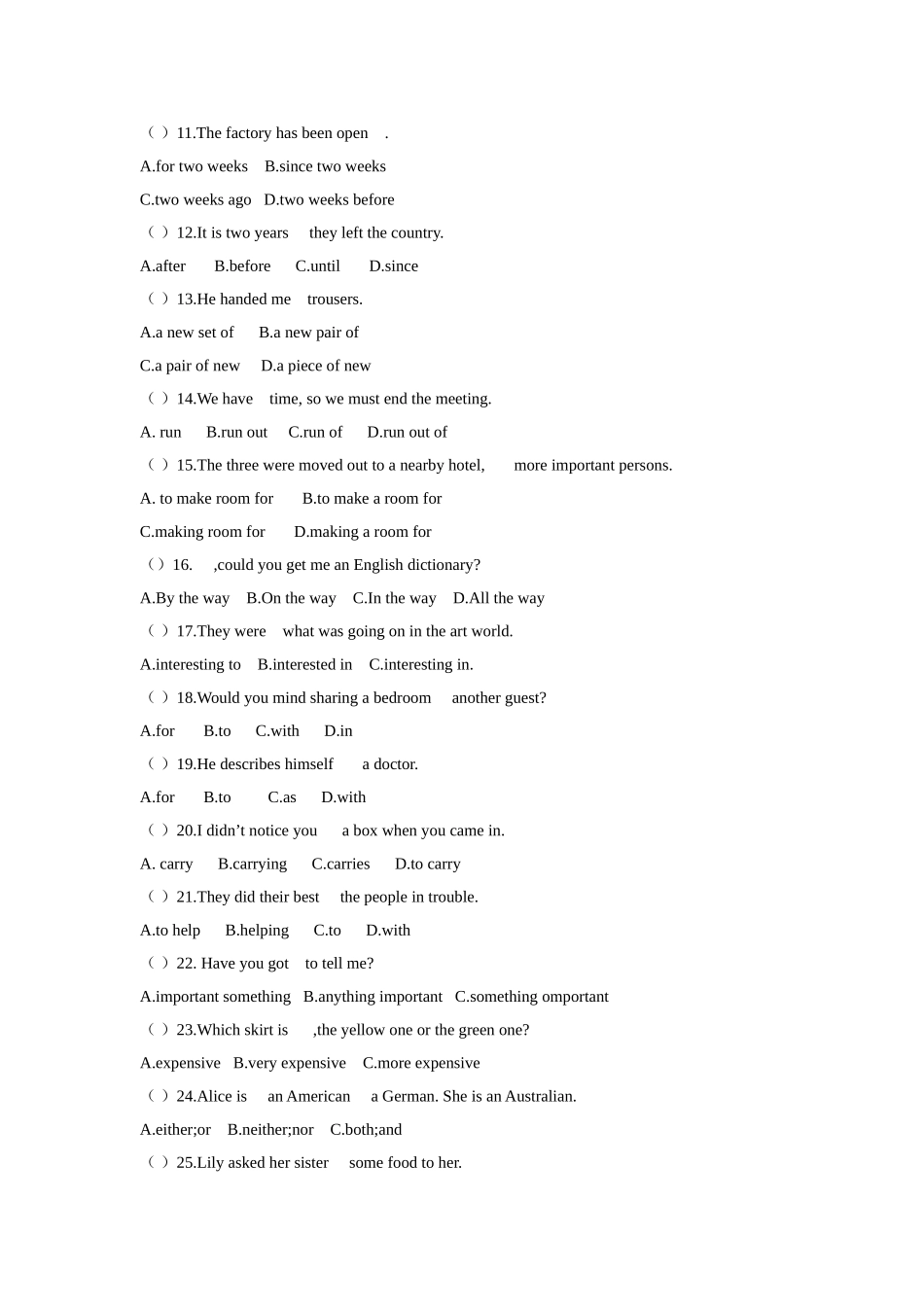 新目标英语八年级(下)Unit6单元自主学习检测题（无答案）_第2页