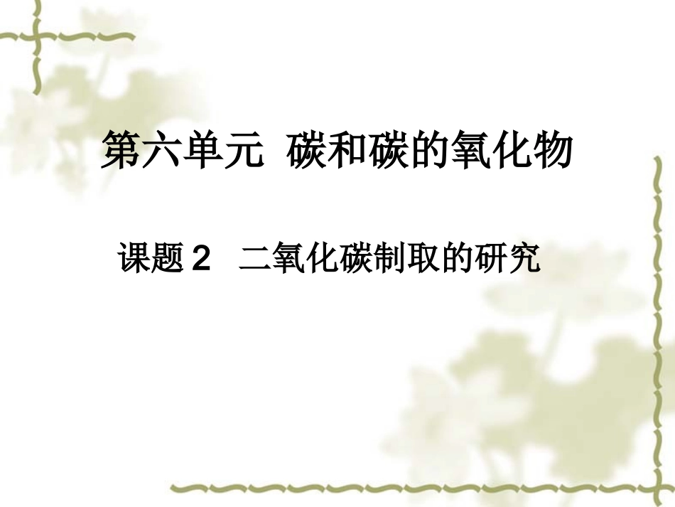 二氧化碳制取研究_第1页